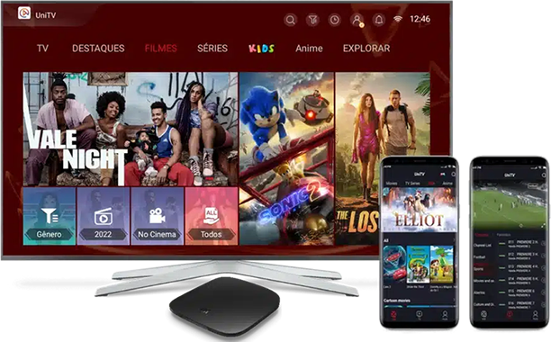 Entretenimento em diferentes dispositivos
